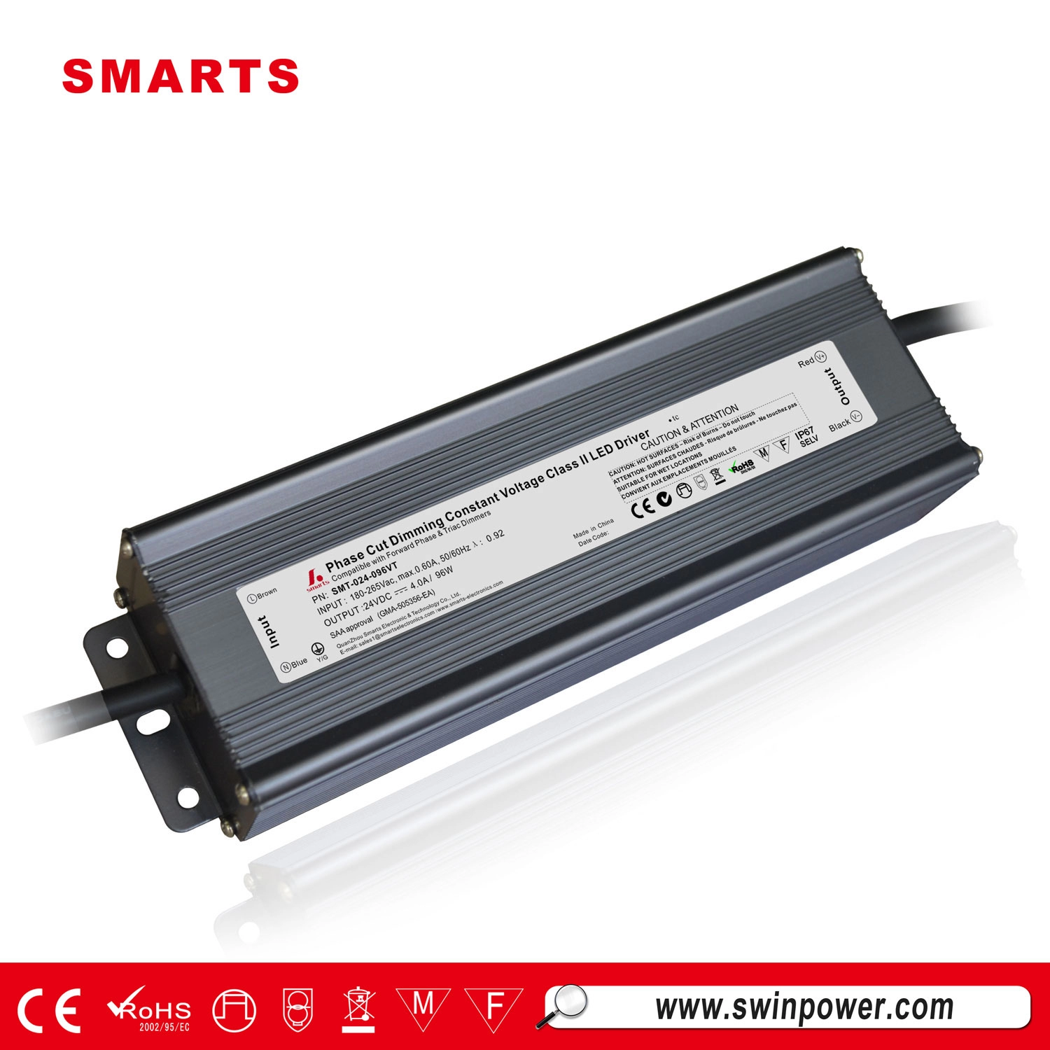 24v dimmable led power supply kelas 2 ac dc 4a led driver
