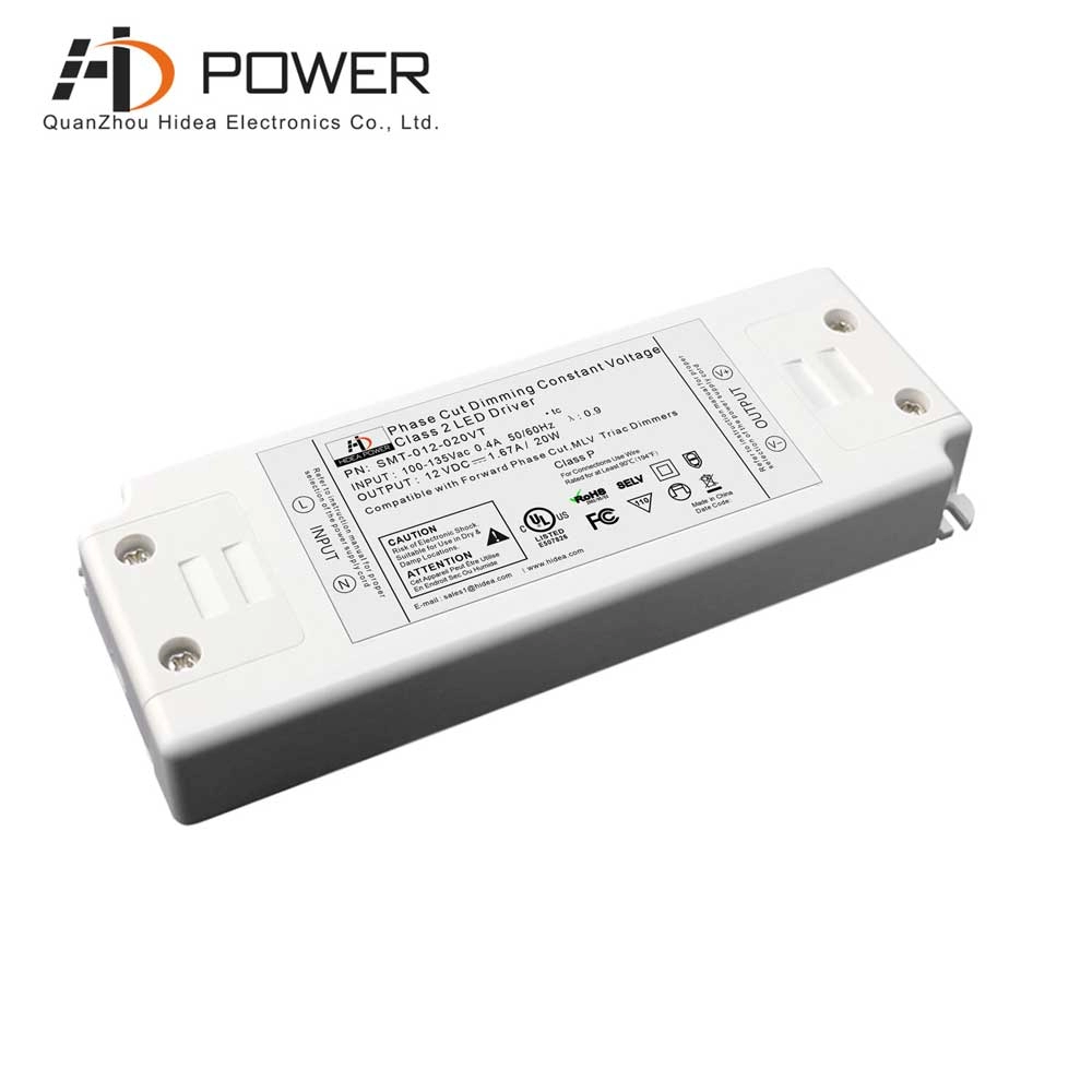 120 input dimmable transformator tegangan rendah 12v 20w led driver dengan output pwm