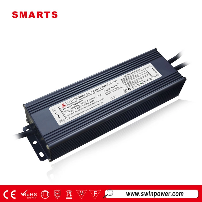 UL CE ROHS terdaftar led power supply 12v 200w push dimming led driver