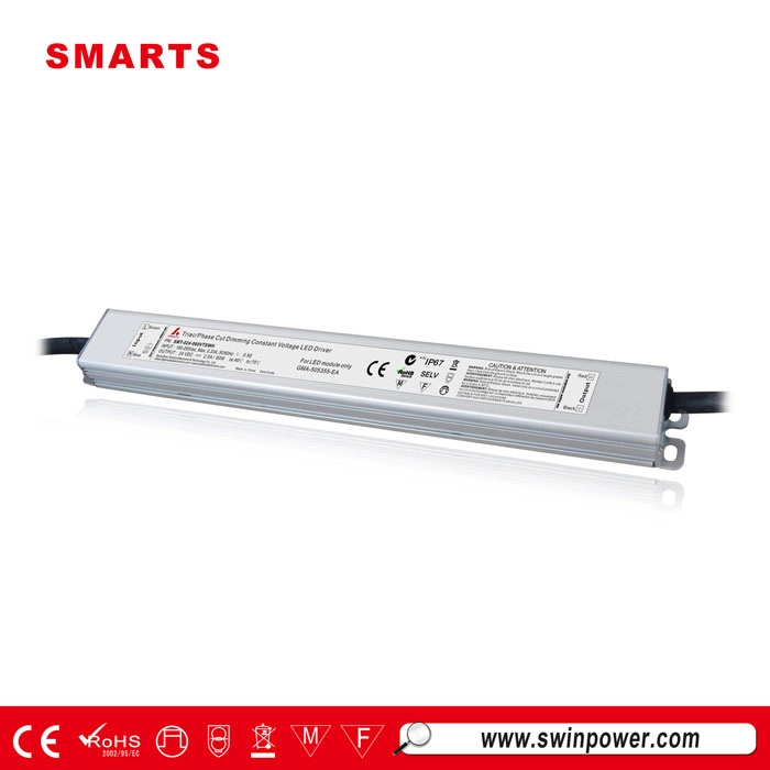 SAA Slim ukuran triac dimmable 24v 60w led driver untuk lampu panel led