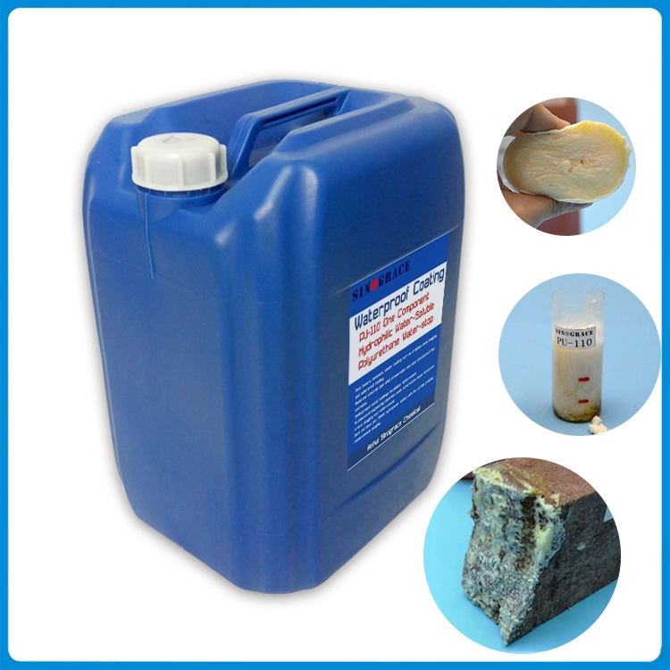 Satu Komponen Hydrophilic Water-Larut Polyurethane Water-stop Foam Gel/Flex PU-110