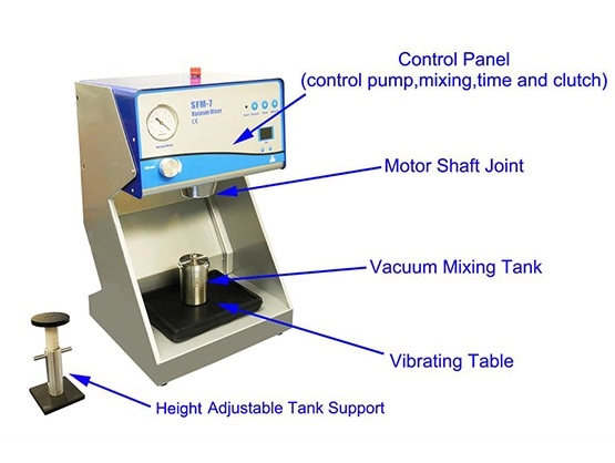 Mesin Pencampur Bubur Elektroda Vakum Lab Kecil dengan Wadah