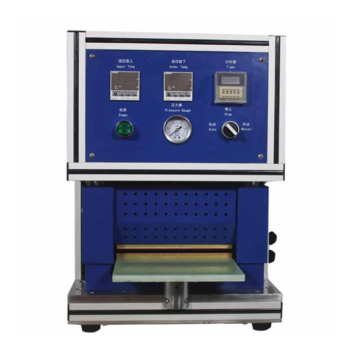 Pouch Cell Heat Hot Top Side Sealer Sealer Machine untuk Persiapan Sel Kantong