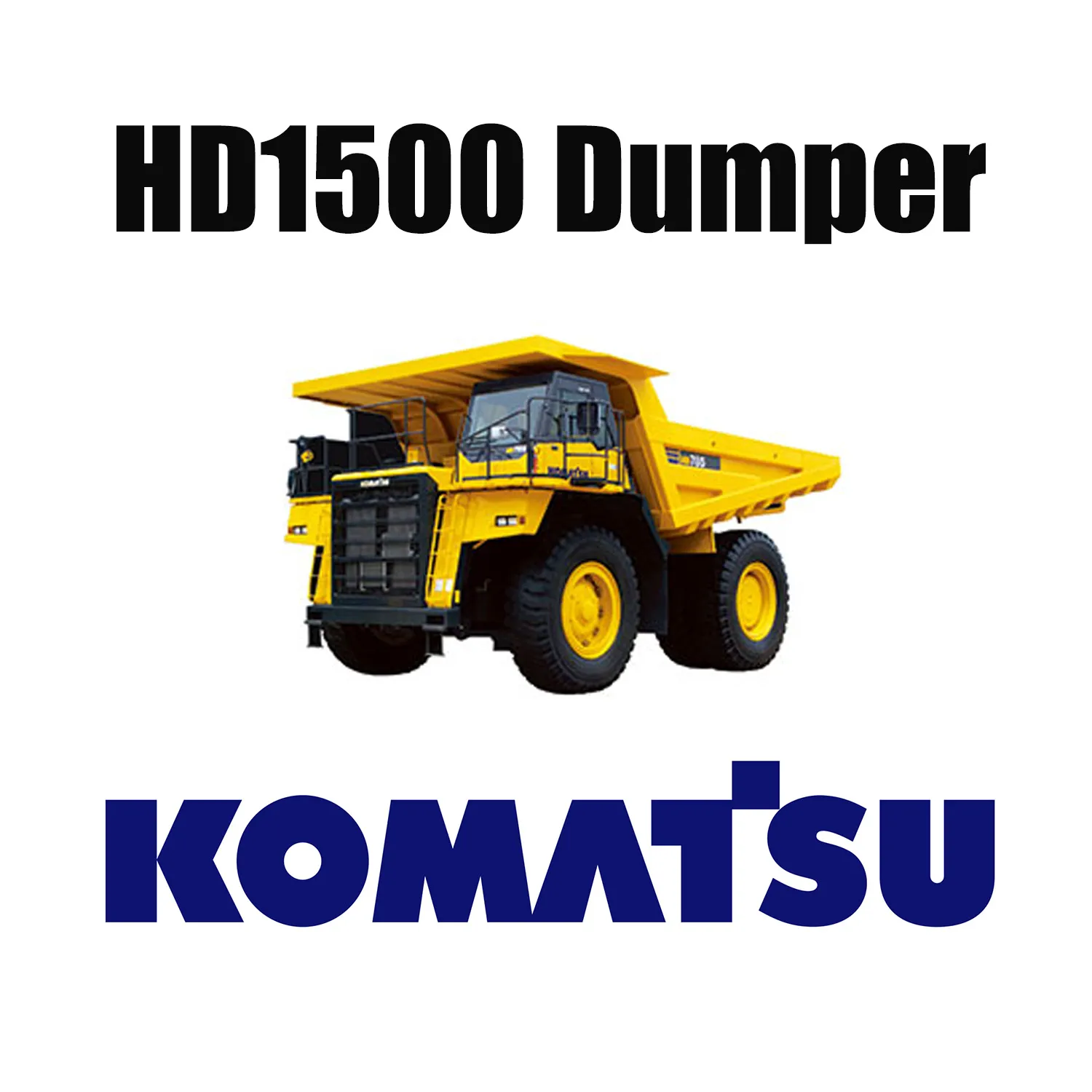 Truk Mekanik KOMATSU HD1500 cocok dengan Ban EarthMover Khusus 33.00R51