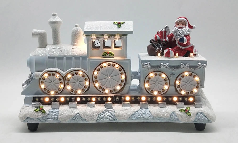LED Santa's Express Dengan Lampu Lari Putih Hangat