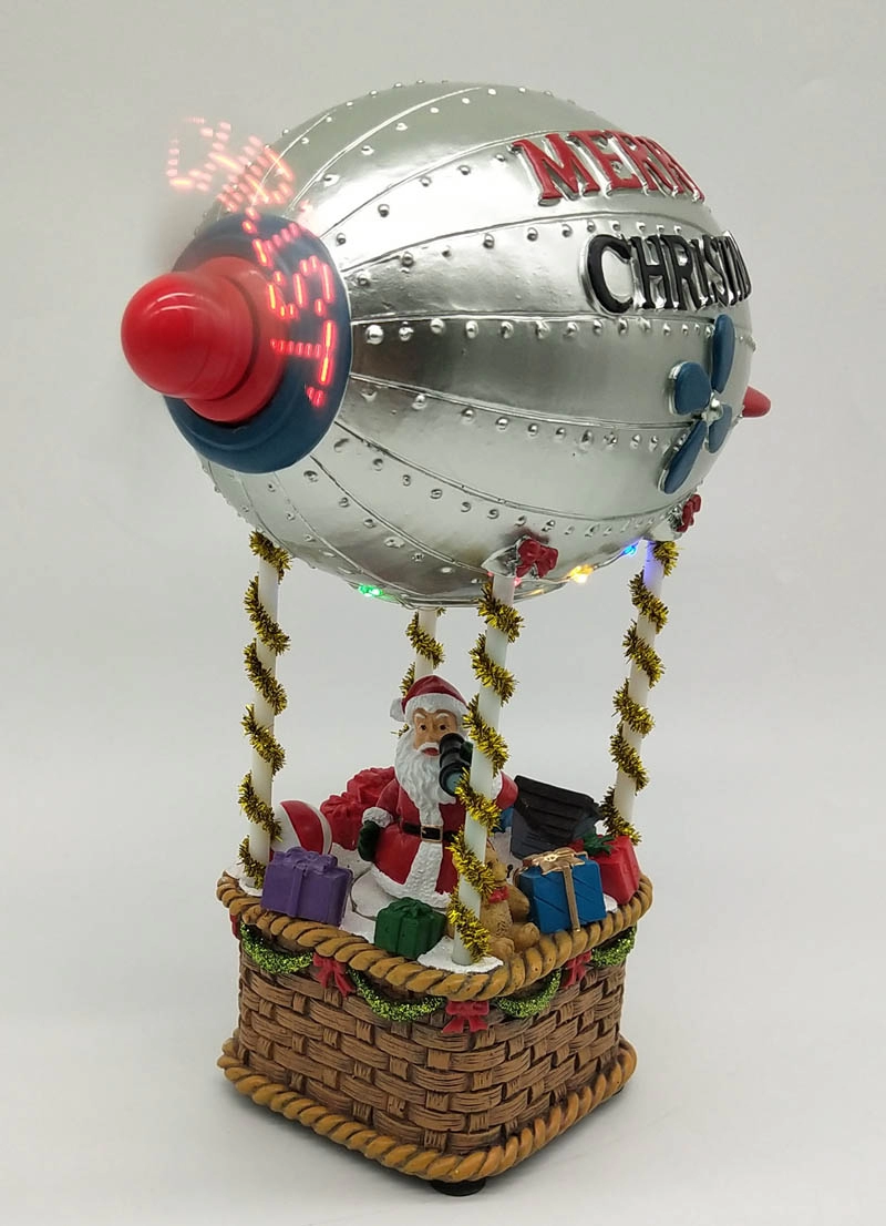 LED Christmas Santa's Airship Dengan Melihat-lihat Santa
