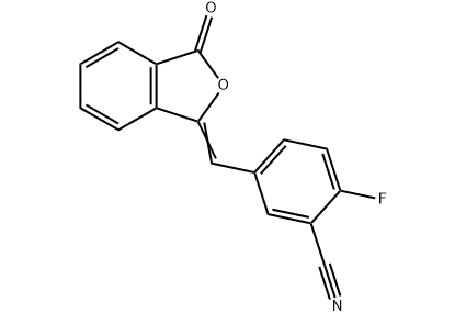 2-Fluoro-5-[(3-okso-1(3H)-isobenzofuranylidene)metil]-benzonitril