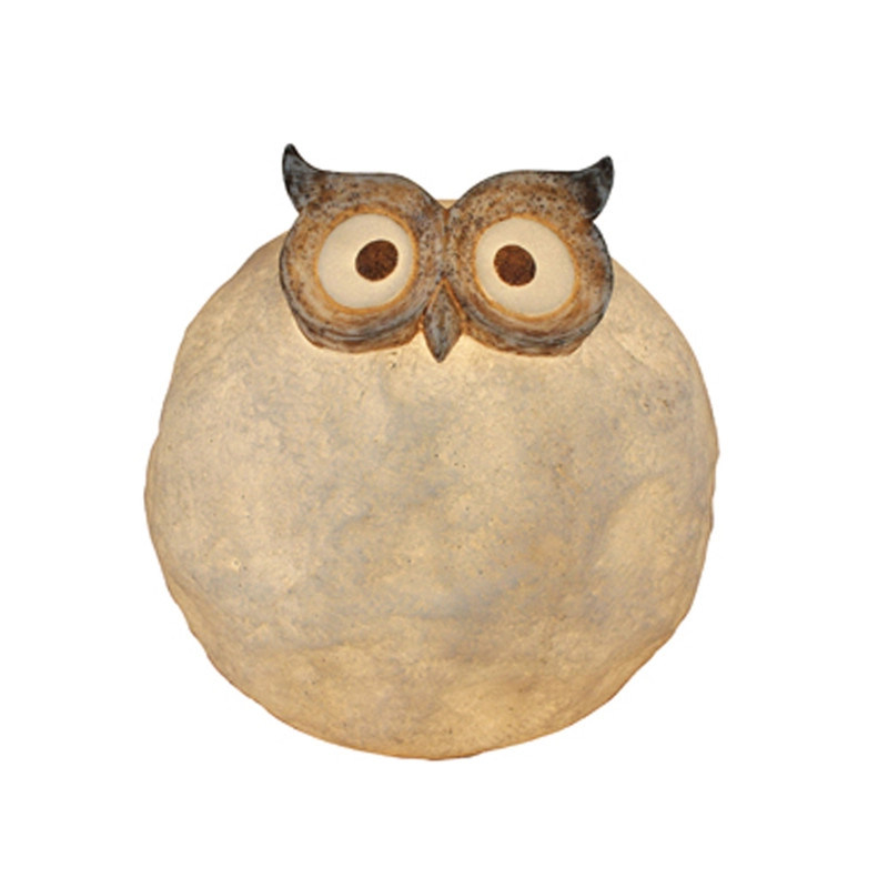 XUBANG Owl pada Bahan Batu Pasir Lampu Bola