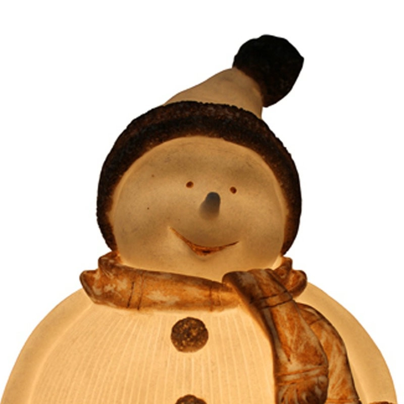 Best Seller White Christmas Ribbed Snowman Lamp Untuk Penggunaan Dalam Ruangan
