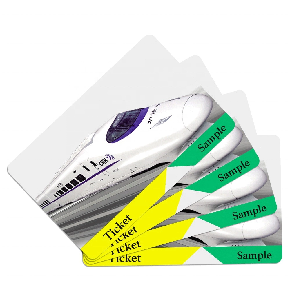 Kartu Tiket Metro Kertas RFID dengan chip Mifare Ultralight untuk Transportasi Umum