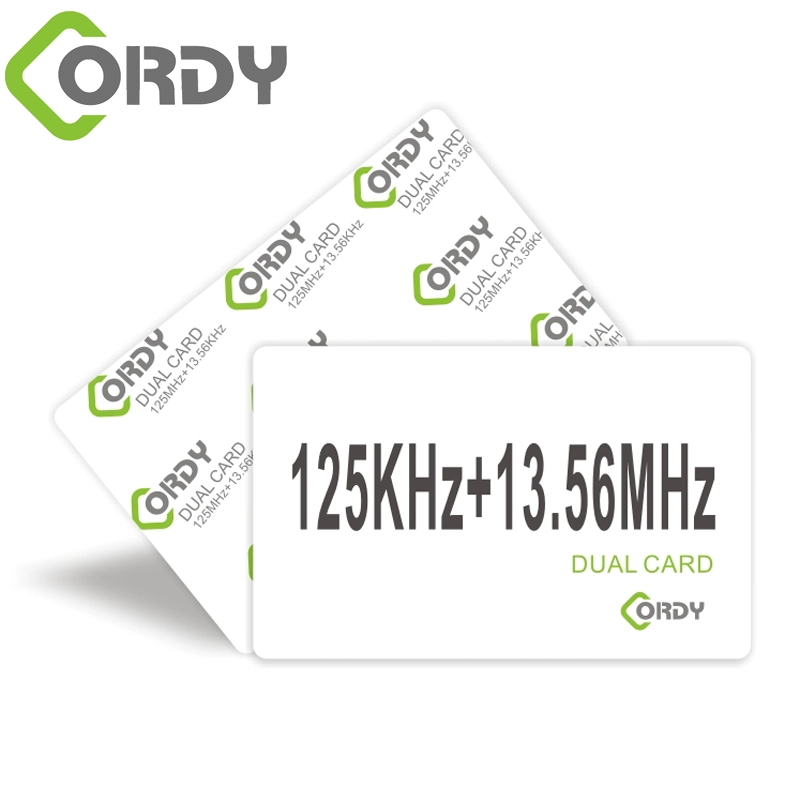Kartu hybrid RFID 13.56MHz + kartu 125KHz dengan 2 chipset
