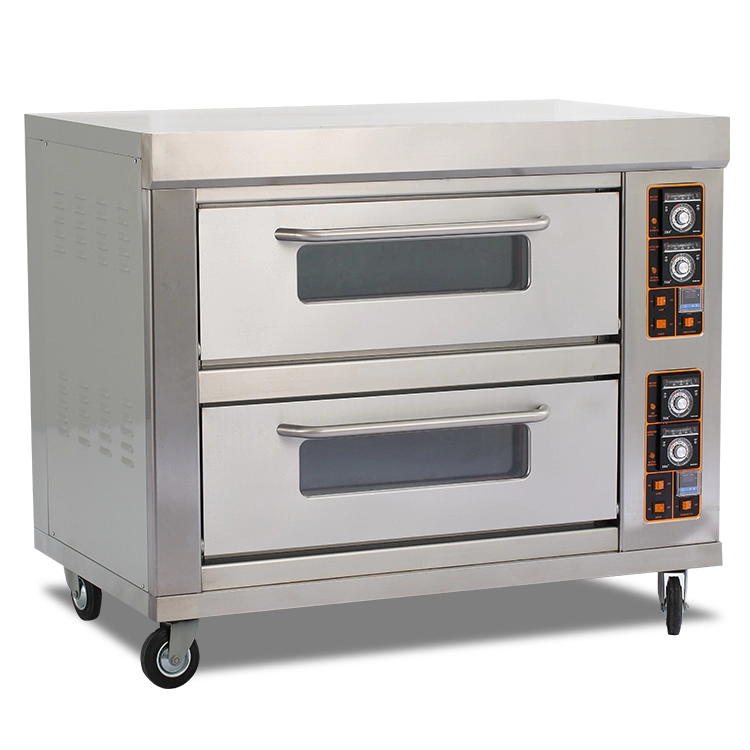 E24B Commercial Bakery Equipment Double Deck Electric Oven Dijual