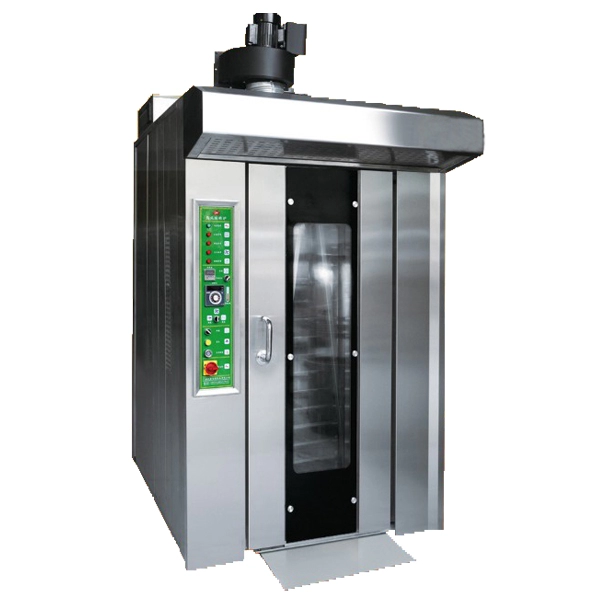 Mesin Pemanggang Stainless Steel Penuh 16 Baki Gas Rotary Oven