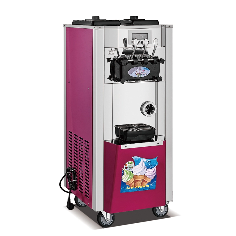 3 rasa mesin es krim lembut komersial