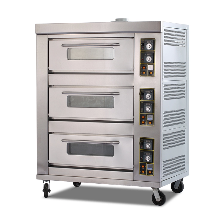 Komersial Multi-Fungsi Fo3 Dek 9 Nampan Gas Pizza Ovenr Peralatan Dapur