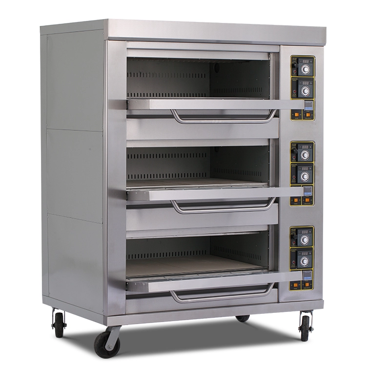 G36B OEM Bakery Equipment 3 Deck Gas Komersial Pizza Bakery Baking Oven