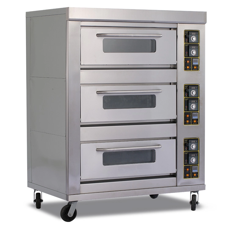 G36B OEM Bakery Equipment 3 Deck Gas Komersial Pizza Bakery Baking Oven