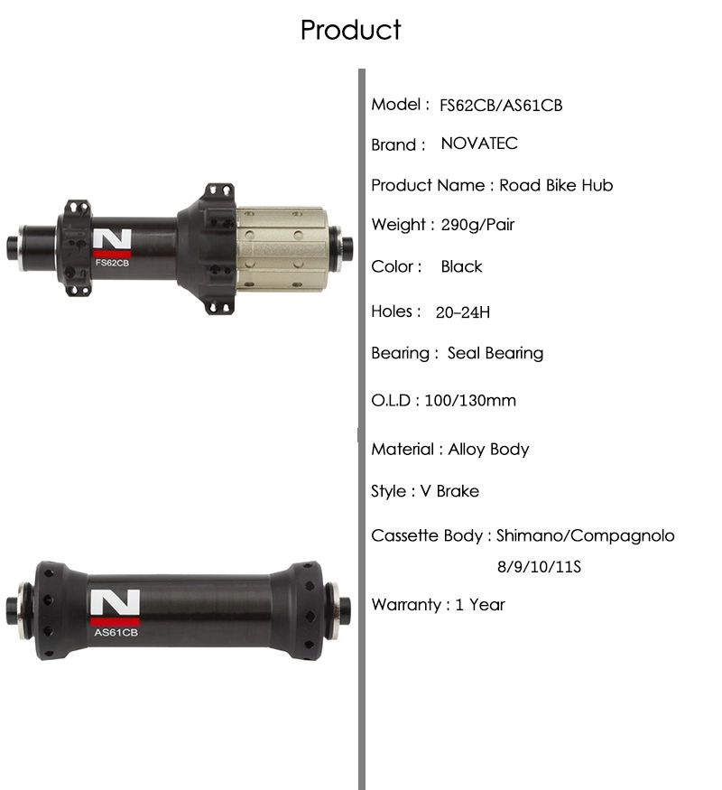 Novatec Hub AS61CB/ FS62CB