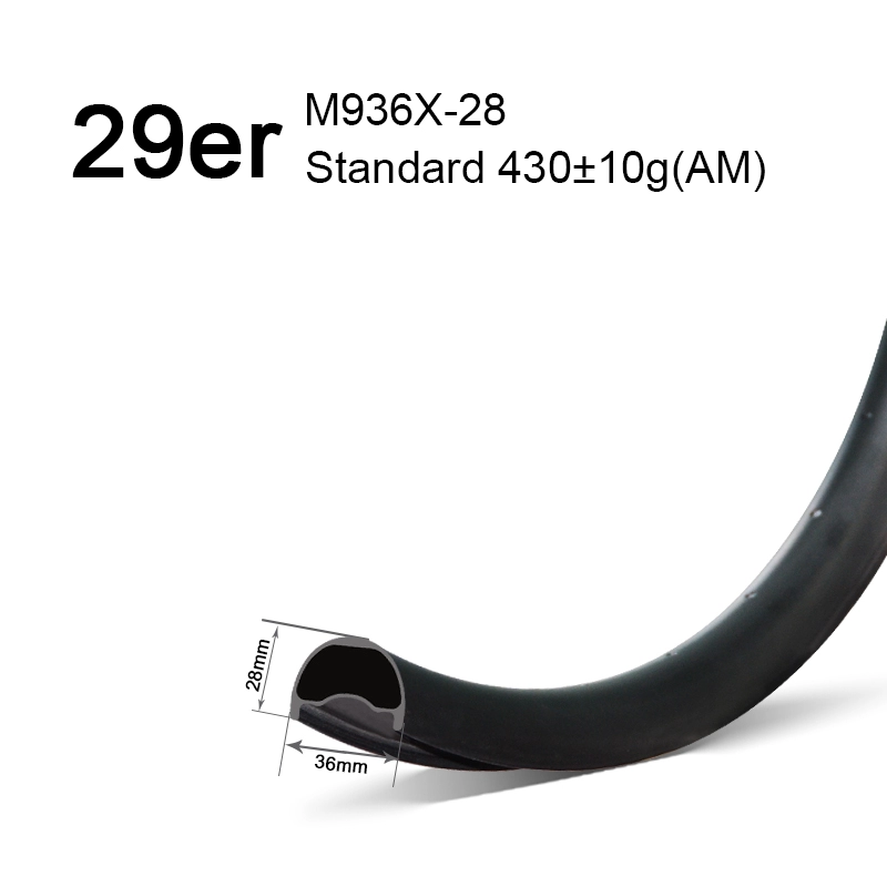 GoFast 29er 36mm Lebar 28mm Kedalaman Mtb Carbon Rims Untuk XC