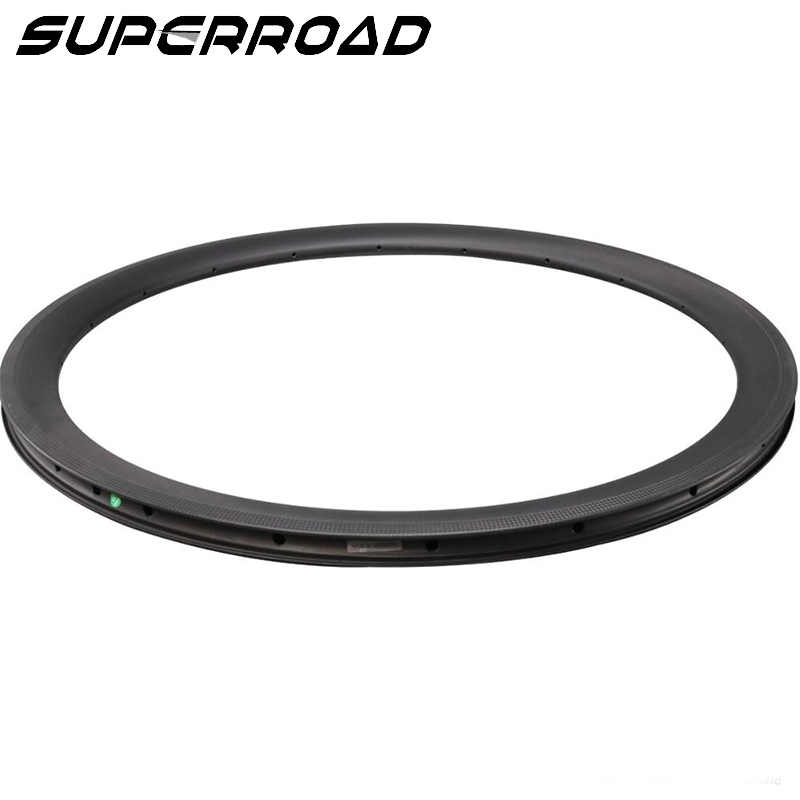 700C 45mm Carbon Rim Clincher Tubeless Bike Road Rims