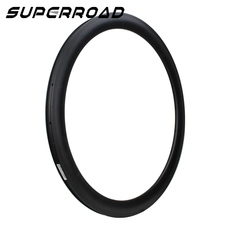 700C 45mm Carbon Rim Clincher Tubeless Bike Road Rims