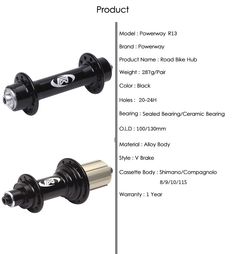 Powerway R13 Hub dengan Bantalan Keramik