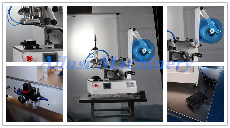 Semi-automatic Flat bottle labeling machine