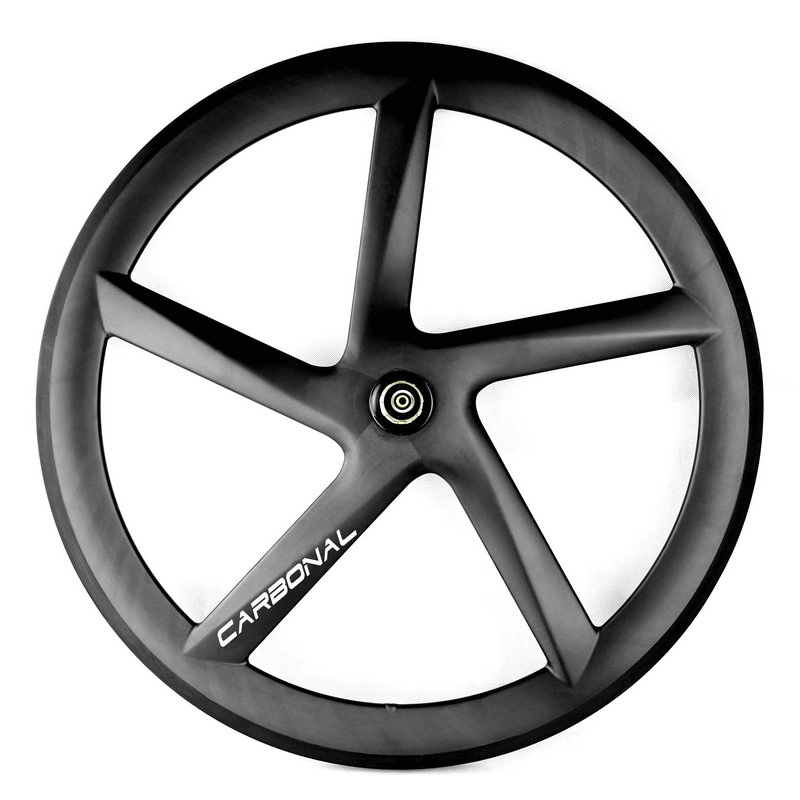 Roda karbon 5 spoke wheel 55mm dalam penentu tubeless roda belakang siap