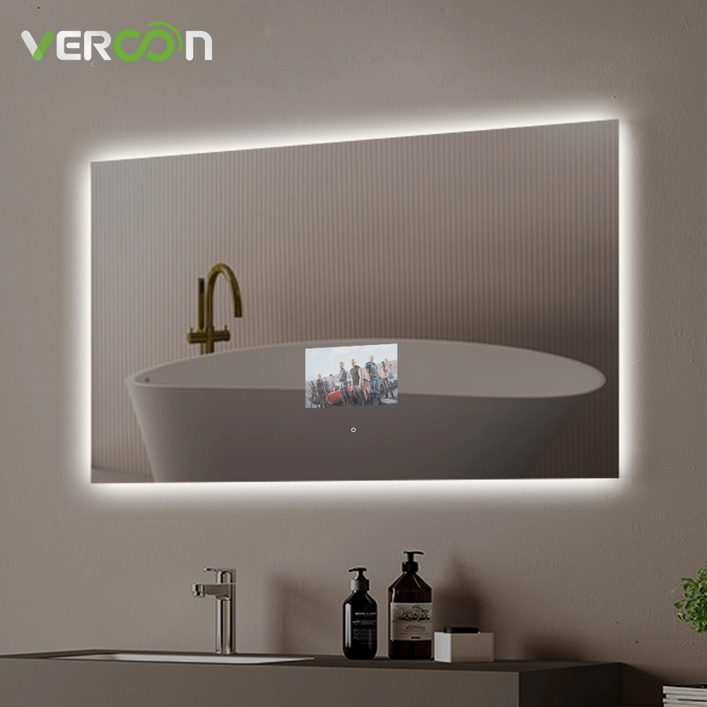 Cermin kamar mandi pintar dengan lampu latar dengan os android 11 dan layar sentuh 10,1 inci