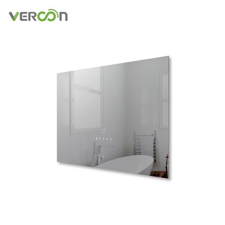 Baru Tiba Eropa Amerika Backlit Smart Bath Mirror dengan Layar Sentuh 10.1 Inch Magic Mirror TV untuk Real Estate