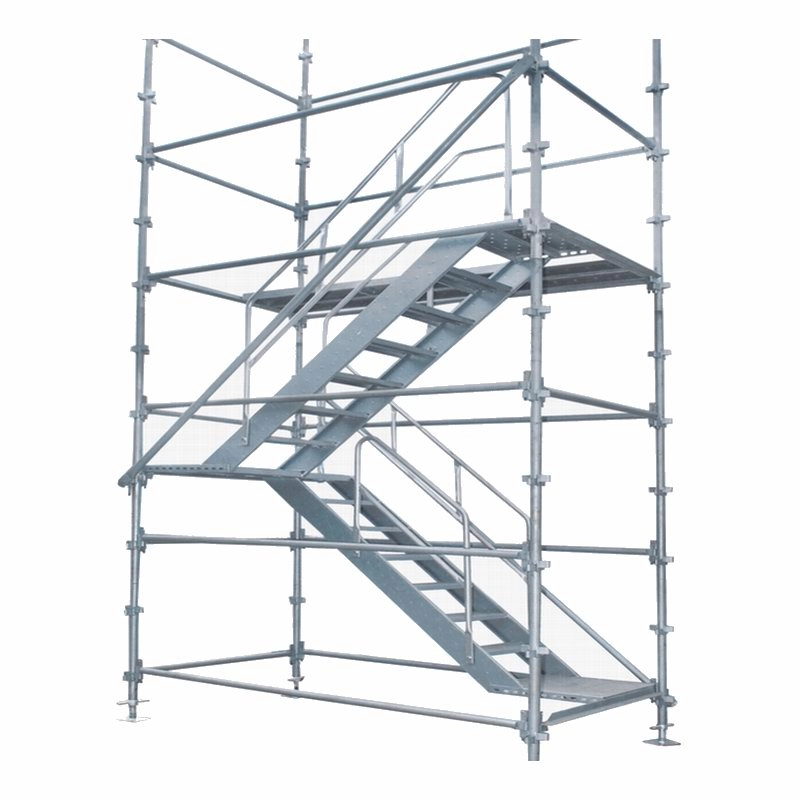 1.5m Hot Dip Galvanized Steel Stairway untuk Perancah Sistem Kwistage