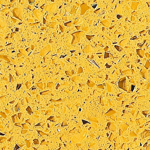 OP1802 Stellar Yellow Color Artificial Quartz Untuk Kabinet Dapur Atas