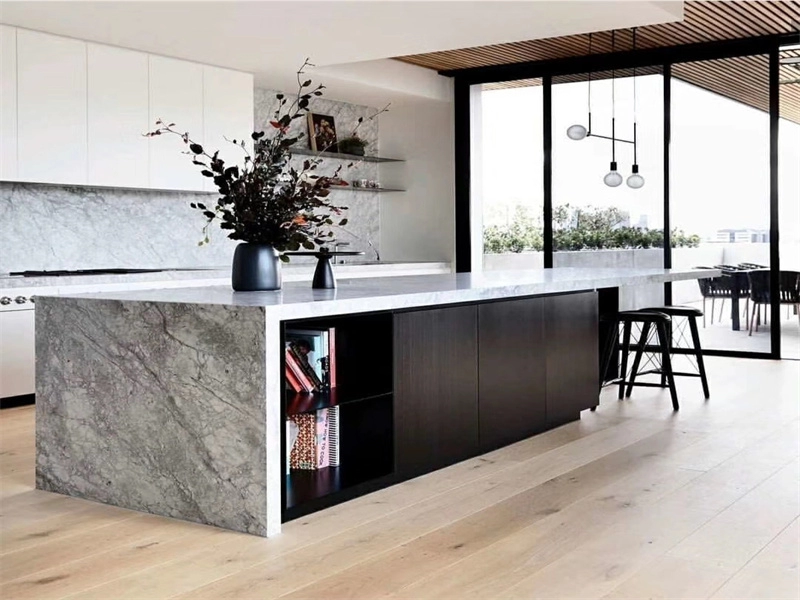 Countertops Kuarsit Super Abu-abu Alami