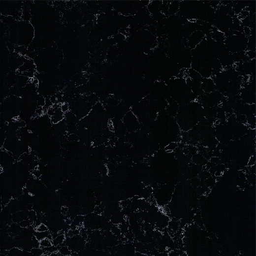 OP6012 Night white grain black quartz countertop diproduksi produk batu