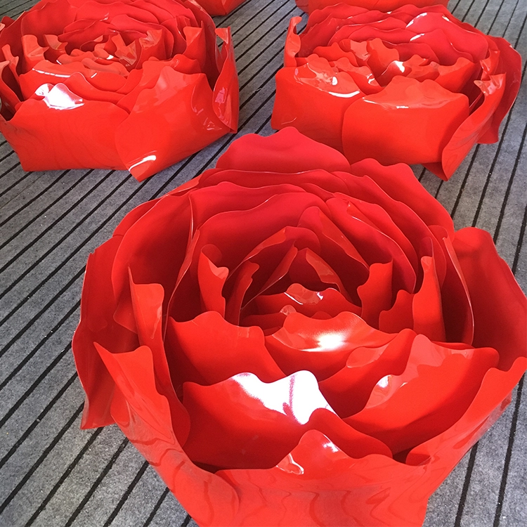 alat peraga mawar dekoratif akrilik merah buatan