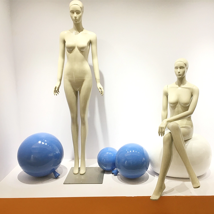 Jual panas balon biru fiberglass untuk etalase toko ritel wanita