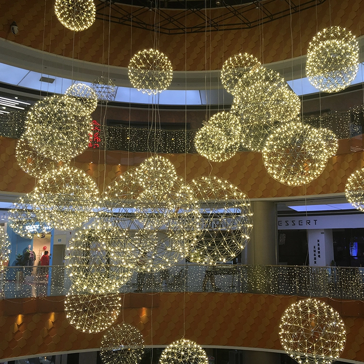 Fashion lampu dekorasi bola untuk pusat perbelanjaan