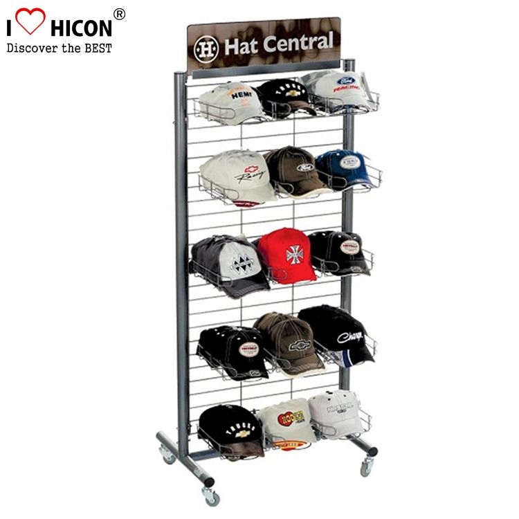 Tingkatkan Rak Display Penjualan Untuk Rak Display Topi Baseball Berdiri Bebas