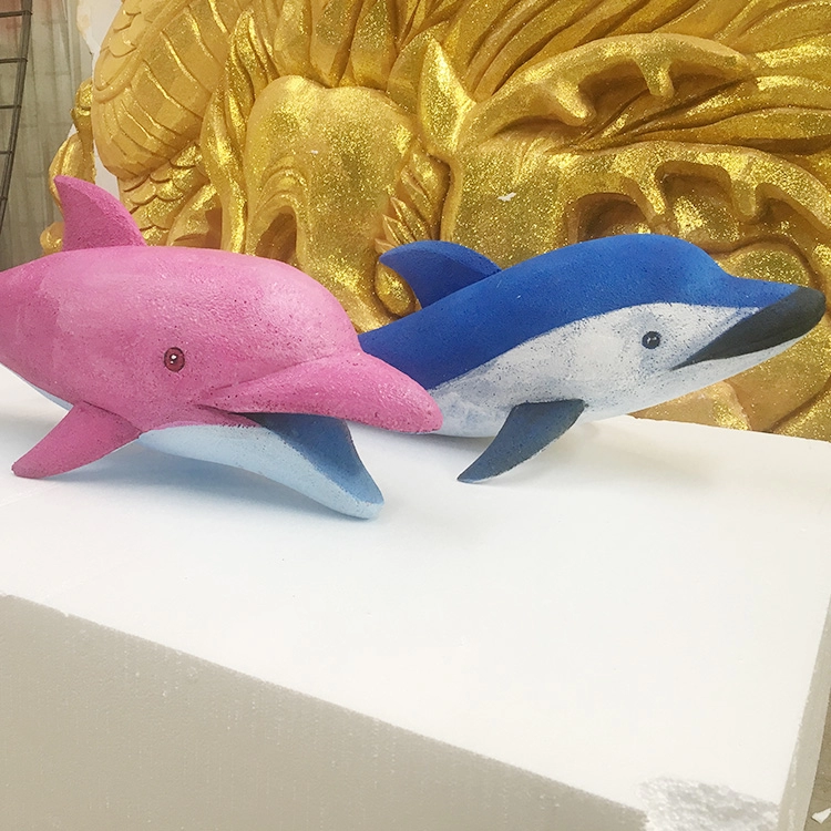 Alat peraga dekorasi patung lumba-lumba kerang bertema Laut Musim Panas