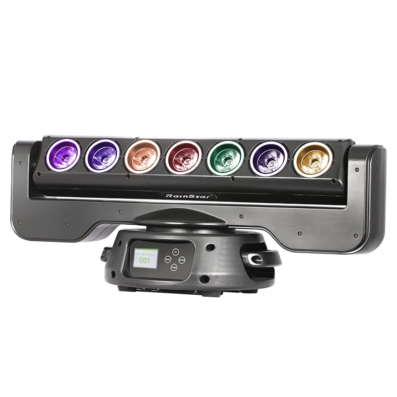 7X40W Pixel LED Bar Beam Moving Head Light dengan LED RGB Ring