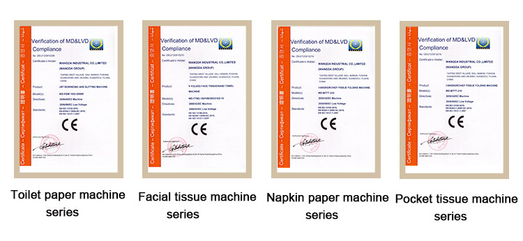 Sertifikasi CE mesin tisu wajah