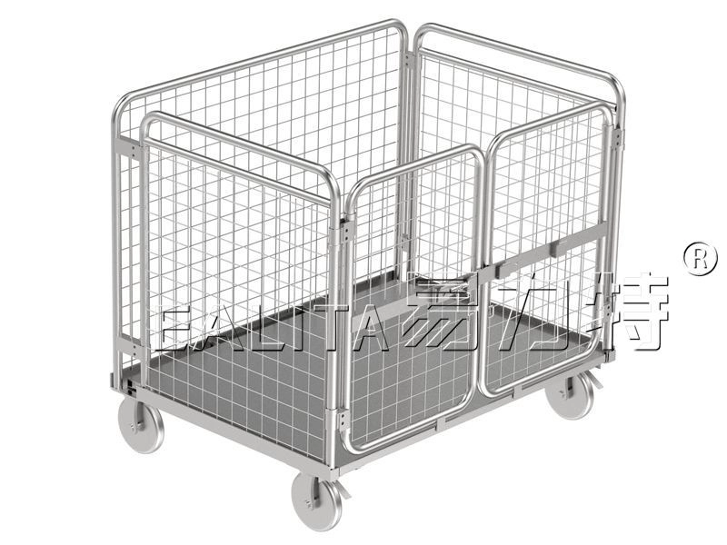 Gudang Baja Cargo Roll Cage Trolley Wire Mesh M-RGS-02