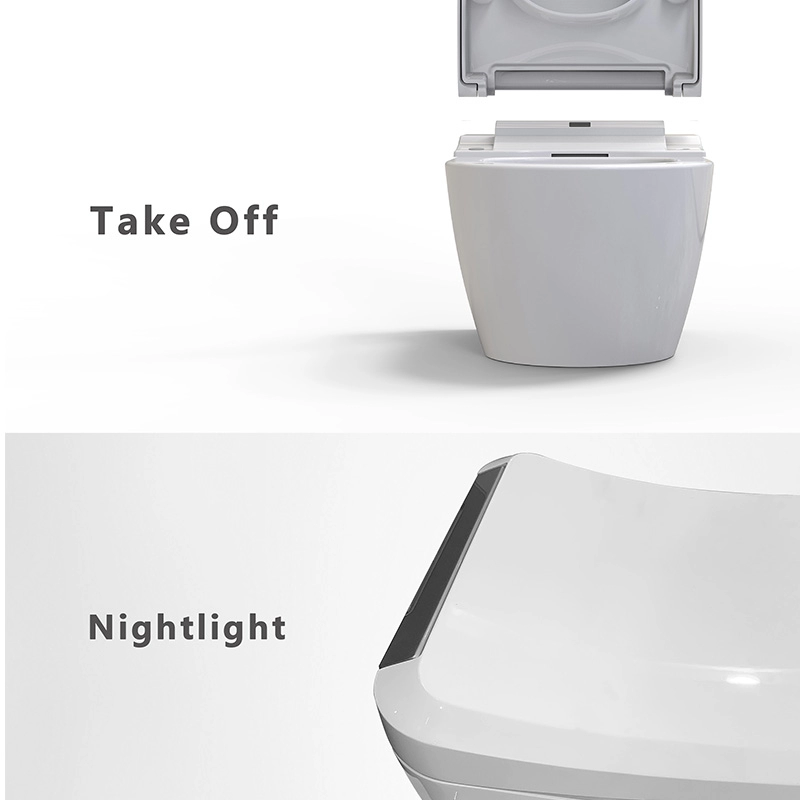 OEM Kamar mandi keramik toilet WC pintar berkualitas baik dengan toilet WC shower douche yang dipasang di dinding