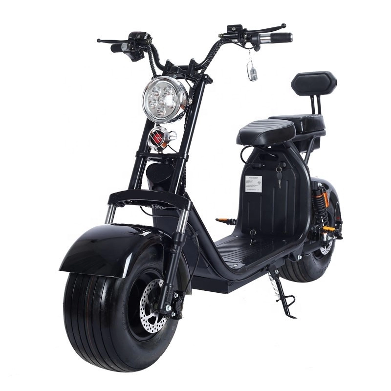 Fat Tire 1500w Brushless Citycoco Moped Disc Brake 55km/jam