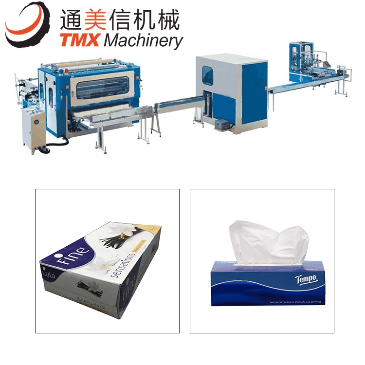 Pembuatan Kertas Tisu Wajah Mesin Lipat Kotak Karton Lini Produksi Mesin Tinta Shr