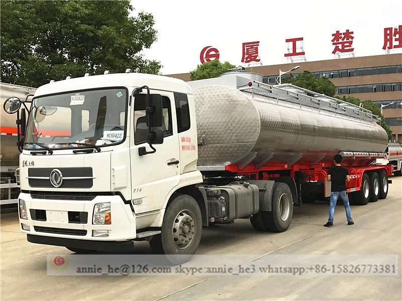 Tangki Bahan Bakar Stainless Steel 3 Gandar Trailer Semi 45.000 Liter