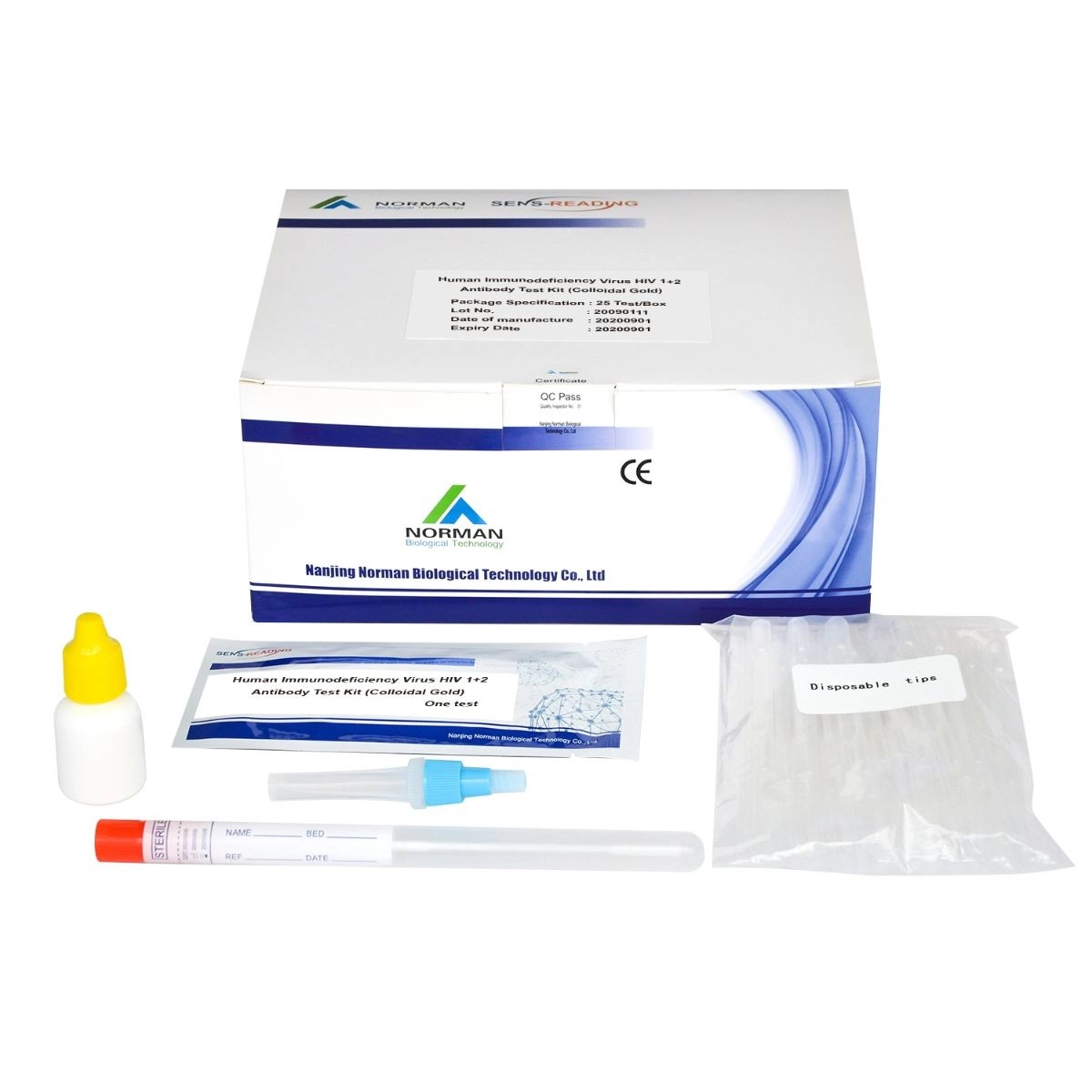 Kit Pengujian Antibodi HIV 1/2 Human Immunodeficiency Virus