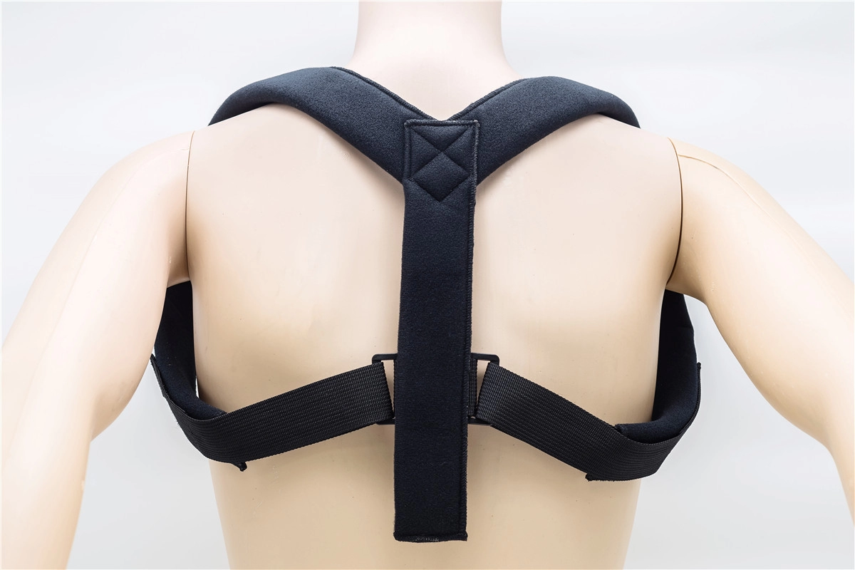 Klavikula yang Dapat Disesuaikan Mendukung penyangga sabuk klavikula belakang tulang belakang bagian atas untuk korektor postur