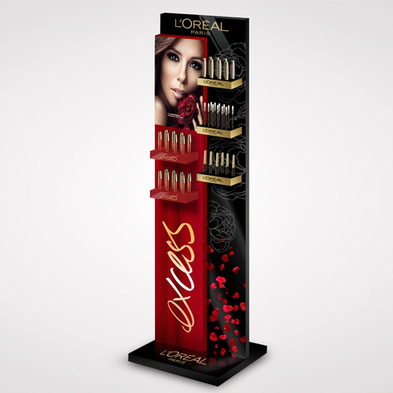 Tampilan stand kosmetik akrilik harga rendah custom Digunakan untuk menampilkan tampilan kosmetik makeup stand