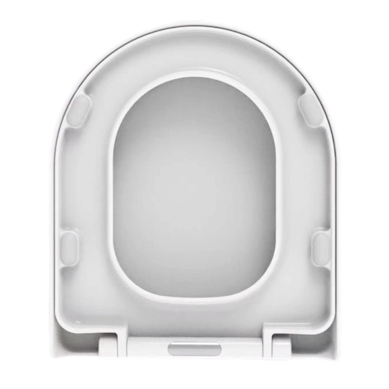 Bungkus tugas berat di atas penutup kursi toilet berbentuk kubus, kursi toilet memanjang putih